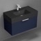 Floating Bathroom Vanity, Modern, Blue, 32